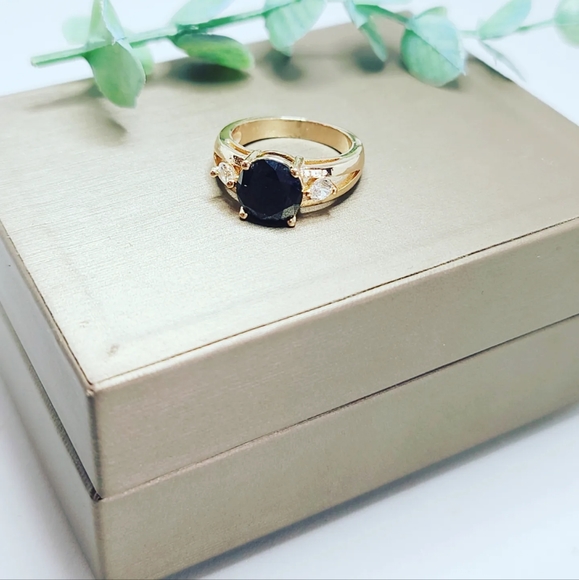 Dark Grey Rhinestones rings - Picture 3 of 3